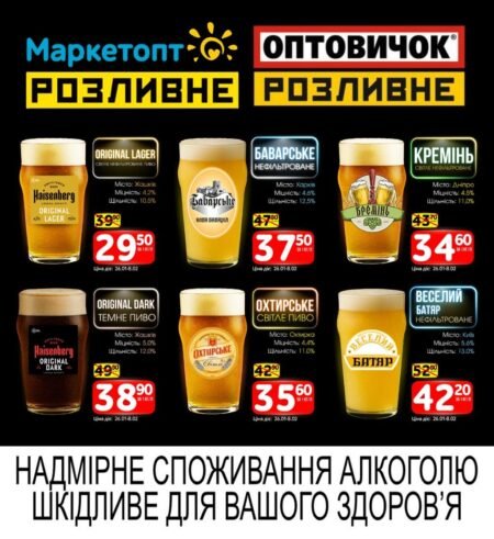 Акції Маркетопт Розливне Пиво із 26.01 по 08.02.26