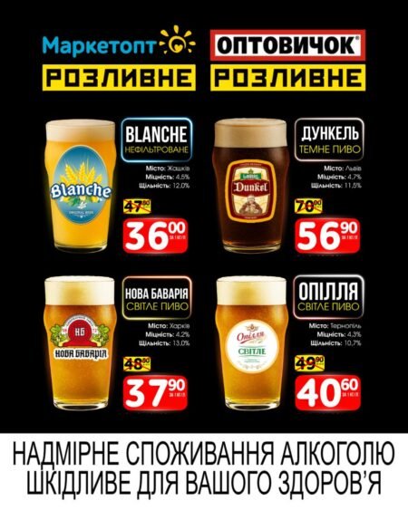 Акції Маркетопт Розливне пиво з 06 по 19 квітня 2026 року