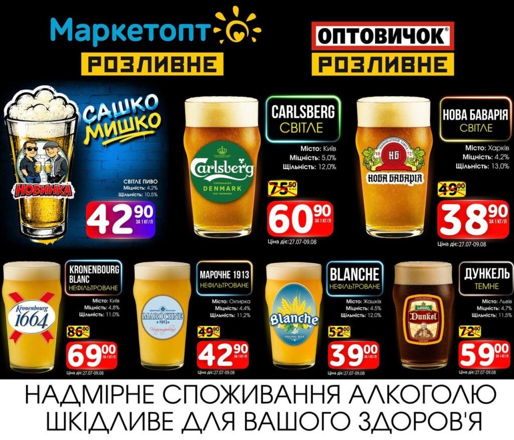 Акції Маркетопт Розливне із 27.07 по 09.08.26