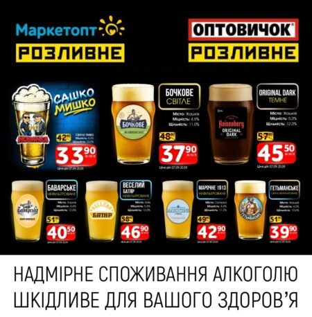 Акції Маркетопт Розливне пиво із 07.09 по 20.09.26